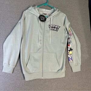 Women’s Size Small Looney Tunes Zipper Hoodie  NWT SUPER SOFT VERY CUTE